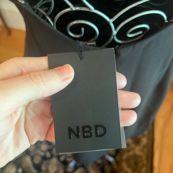 NBD Rhinestones Dress | Black mini dress with rhinestone straps | NBD on Revolve - Picture 5 of 6